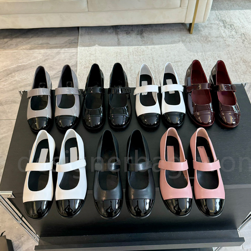 Mary Jane chaussures plates chaussures de robe mots de ballets en cuir breveté chaussure femme de luxe ballerine plates créateurs début automne m