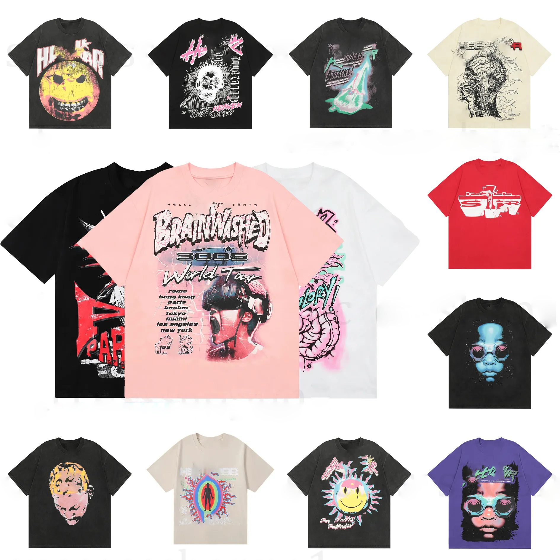 Designer Mens T-shirt Designer T-shirts hommes Femmes Chemises d'été Vêtements de mode Tshirt Wash Letters Imprimé Streetwear décontracté lavé Sl