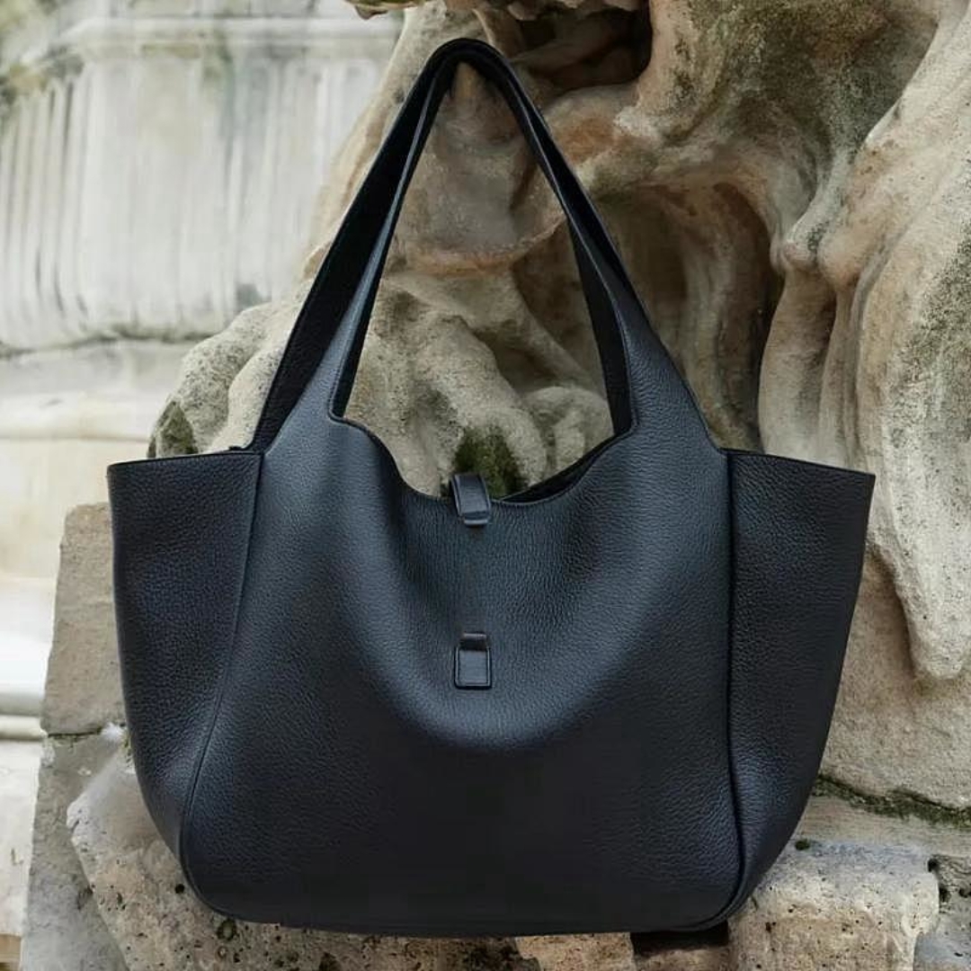 Sac fourre-tout de luxe Sac de créateur de gros bacs en cuir grainé les femmes à main