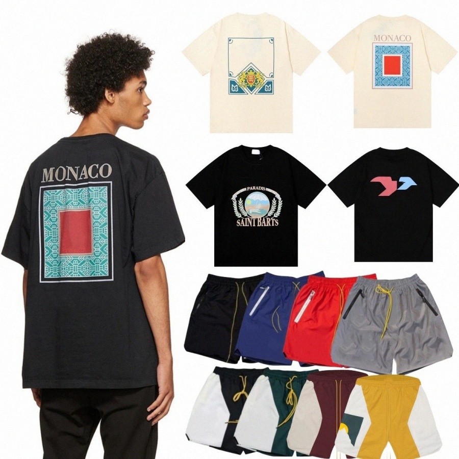 Designer T Shirts Mens Shirts Women Cotton Short Sleeves Shirts Hip Pop Beach Short Pants Casual Tshirt Versatile Tees Rhude High Street Crew Nec-image-948980104