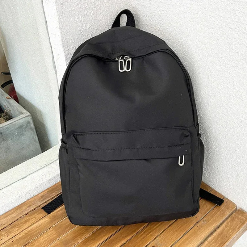 High Quality Waterproof Nylon Women Backpack Female Travel Bag Backpacks Schoolbag for Teenage Girls Solid Color Bookbag 240919Z