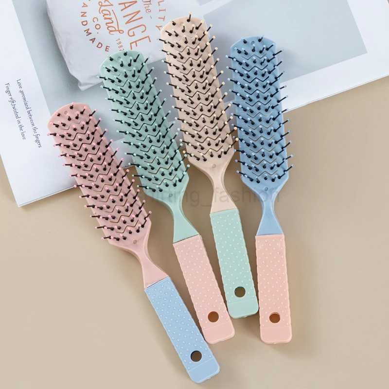 Hairstyle Curly Hair Brush Professional Wet Styling Dryers Hairbrush For Salon Home Plastic Handle Roll Round Comb DetanglingCL240727