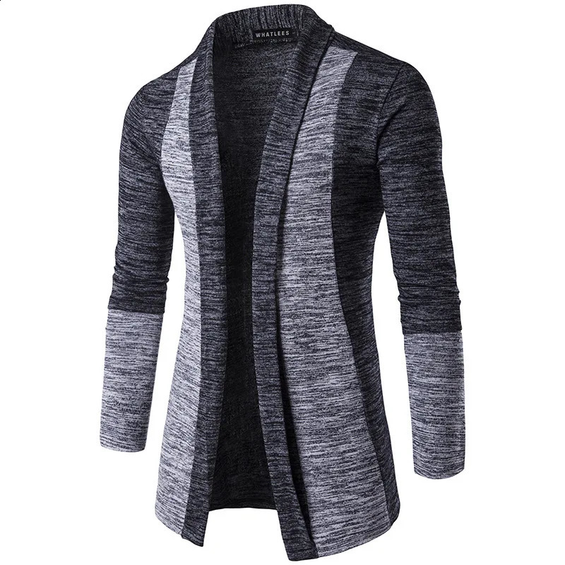 Veste de pull d'automne pour hommes British Retro Patchwork Cardigan UltraHin Fashionable Casual 240726