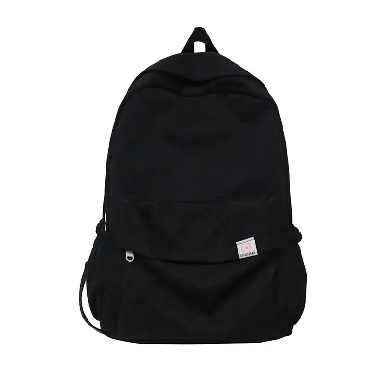 Backpack Soft Sister Solid Color Large Capacity Student Schoolbag School Season College Students Ins 240914Z