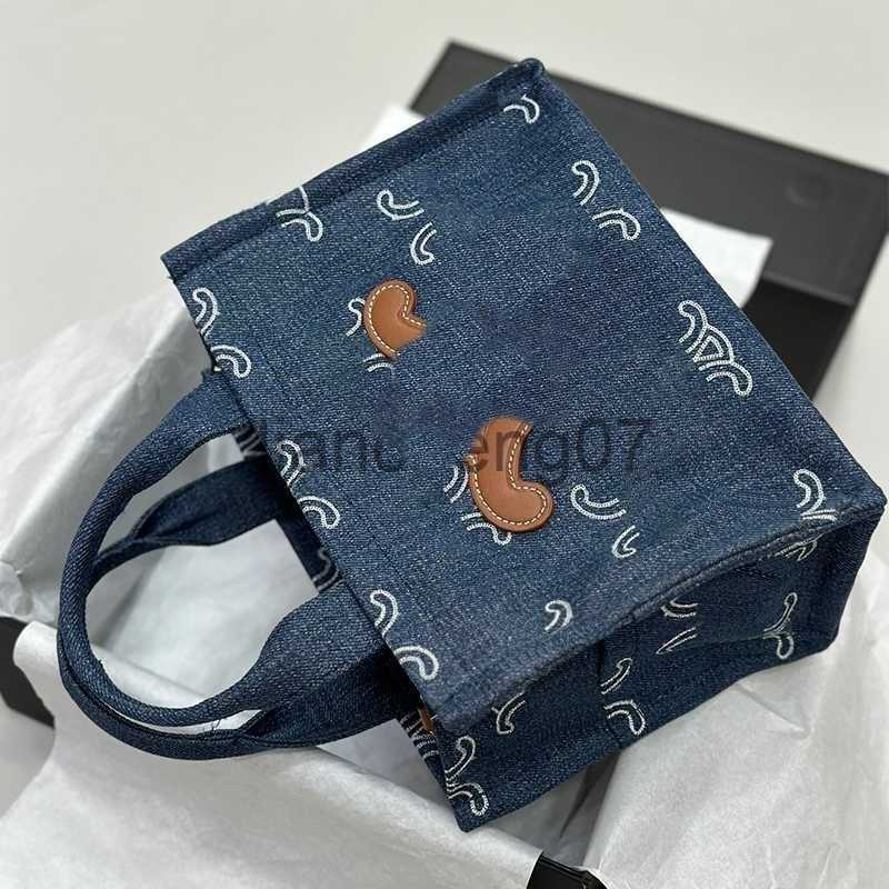 Sacs de soirée Sac à main Tissu imprimé Nouveau Triumphal Arch Small Totes Designer Handsbag Femmes Denim Sac fourre-tout de haute qualité Sac à