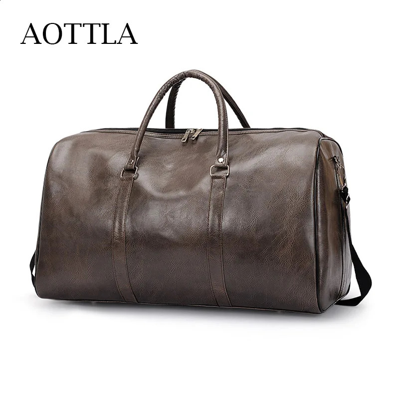 AOTTLA Handbags For Women Travel Ladies Sports Fiess Pack Pu Leather Shoulder Lage Crossbody Duffle Bag Men 240729
