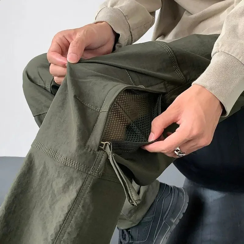 Pantalon de cargaison en nylon de style américain pour hommes randonnées à sec rapidement grimpant extérieur pantalon décontracté professionnel 2