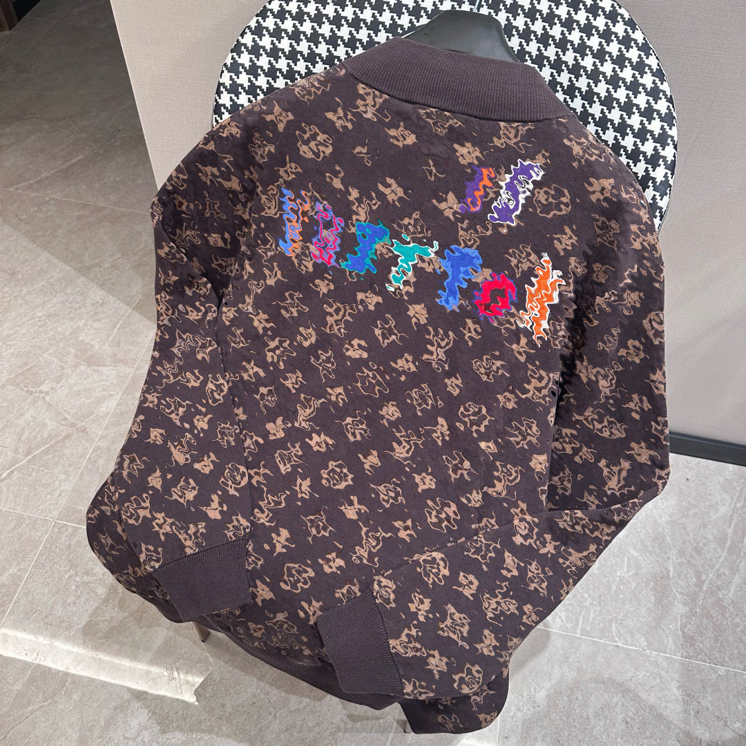 Luxury Fashion Designer Men's Jackets Embroidered letters all over body Coat Winter Autumn Outerwear Men Women Windbreaker Zipper Knitted wa