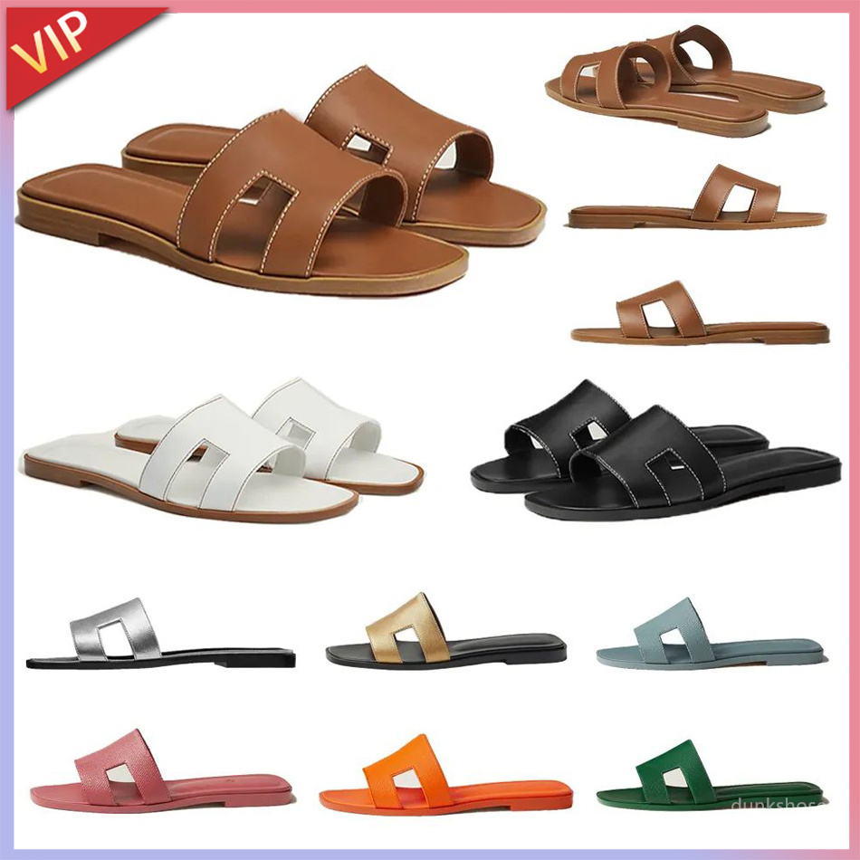 Fashion slippers Women Designer sandals for womens slipper shoes outdoor beach slides flat bottom genuine leather Women&#039;s Classic Fashion Ca-image-978624191