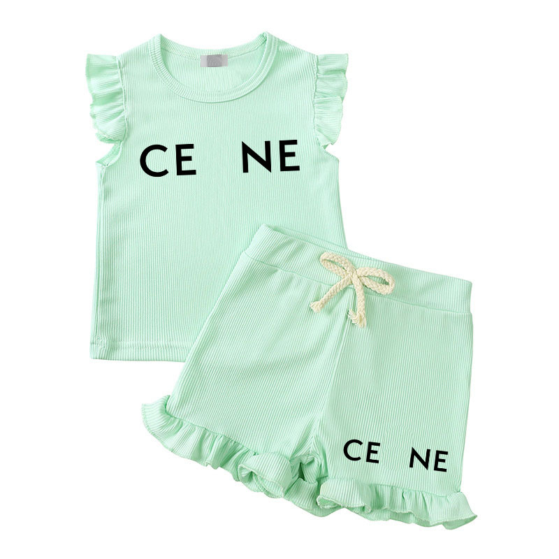Childrens Designer Tank Top Shorts Set Kids Luxury Suits C Logo Kid Clothes Brand Name Undershirt Clothing Summer Fashion DJD2407295