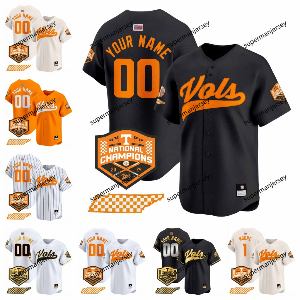 NCAA Custom Tennessee Volunteers Baseball Jersey 33 Mark McLaughlin 28 Elijah Pleasants 26 Jason Rackers 20 Connor Housley Zander Sechrist Jake F-image-916416397