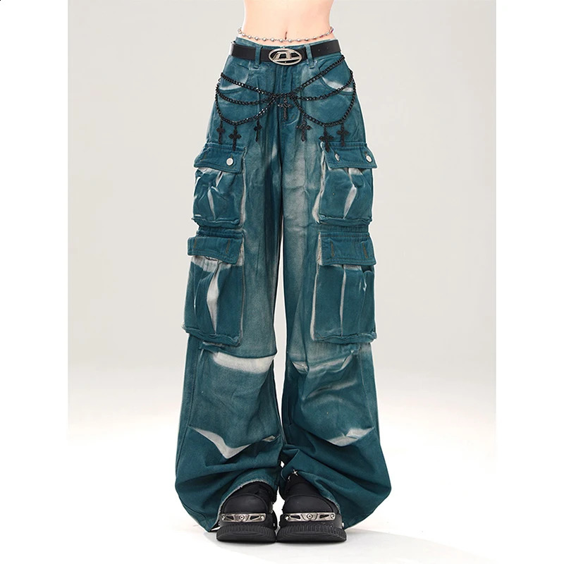 Jeans de cargaison Blue Blue Blue Bleu