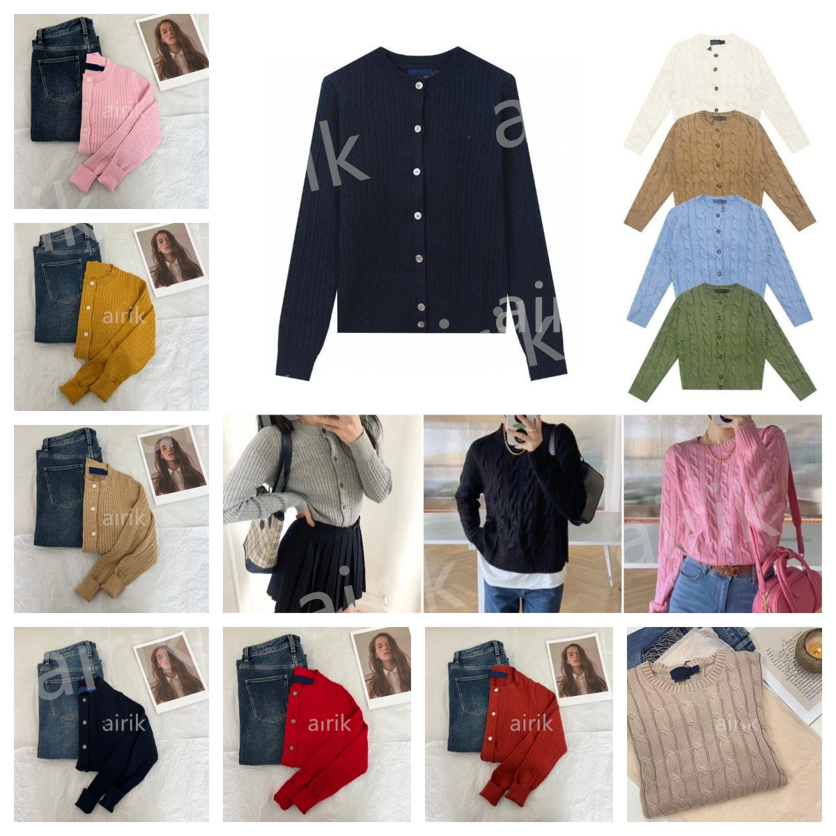Designer Autumn Sweater Original Quality Pullover Womens Cardigan Sweater Luxury Fashion Pony Embroidered Knitted Knit Long Sleeve-image-915560340