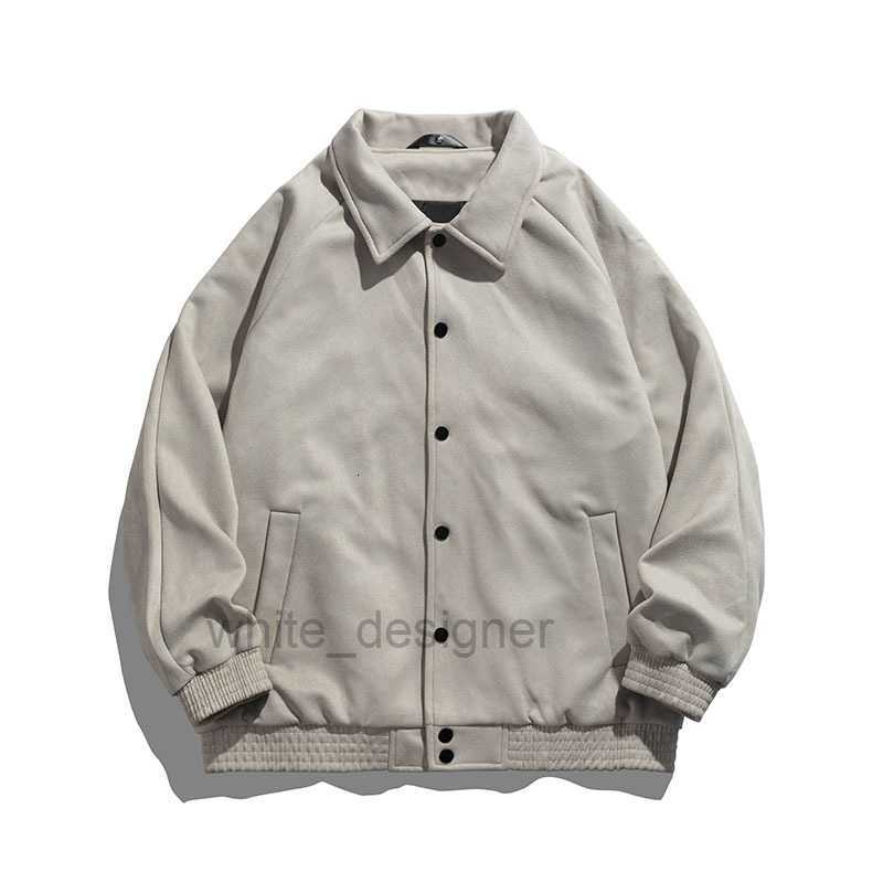 designer Men's plus size Jackets Coats Men's outerwear Spring and Autumn jacket New suede top Fashion student workwear cardigan jacket Gre