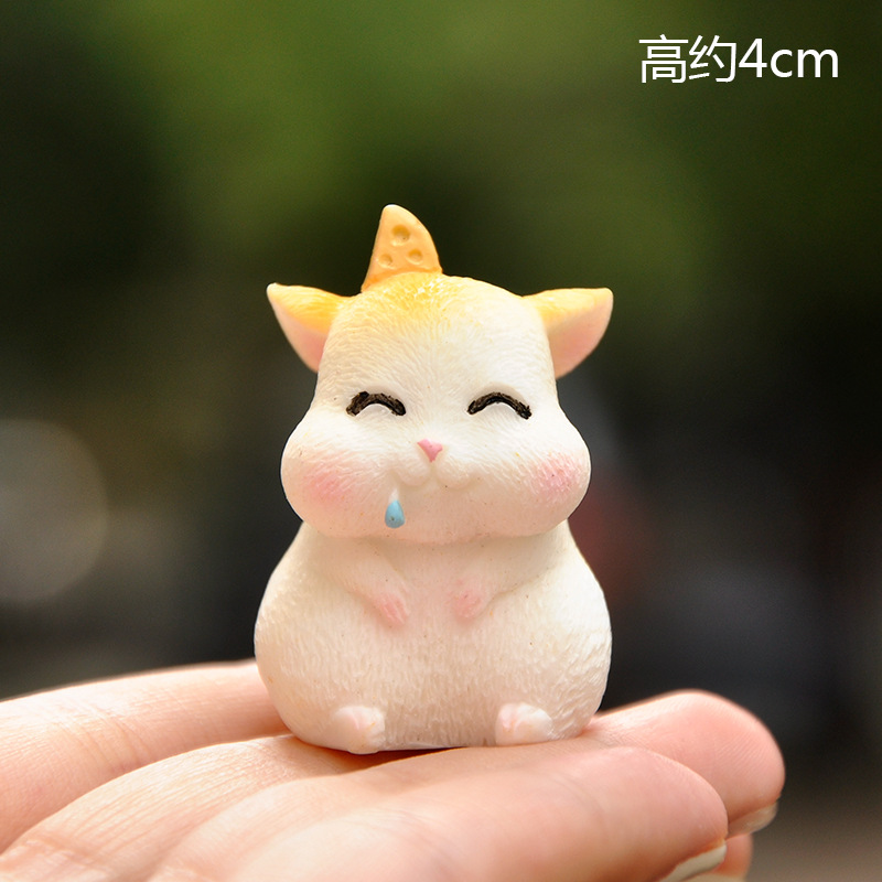 New cartoon food play cheese hamster model small hands do girl heart decorations-image-723815112