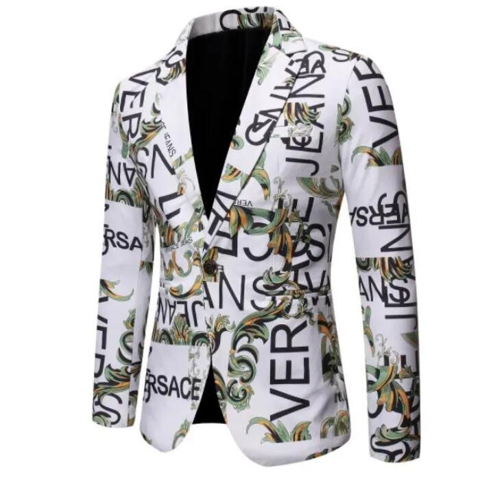 Men's Suits luxury lapel Blazers Baroque green designer jackets slim striped plaid geometry patchwork Windbreaker coats