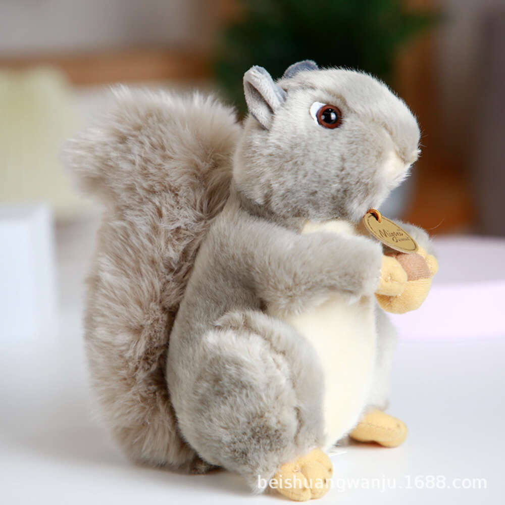 En gros de 18 cm 20cm simulation réalisée à chaud écureuil peluche en peluche sauvage poupée bébé apaiser jouet kids cadeau d'anniversaire cadeau