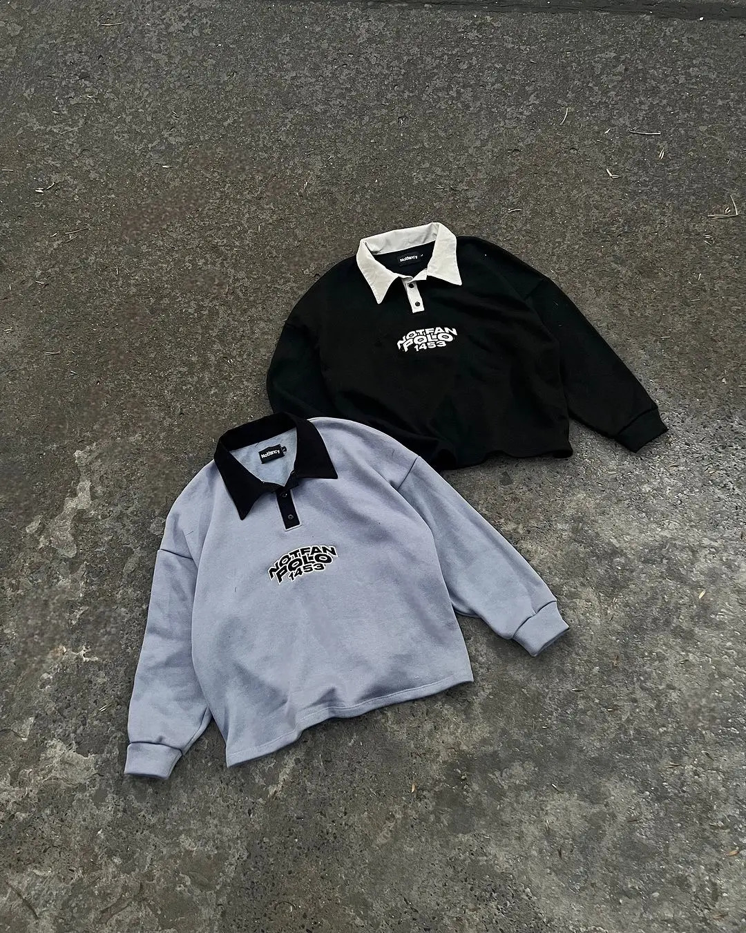 Le lettre de polo coréen imprime le haut de pull à revers à la mode pour hommes et femmes rétro décontractés gothiques longs à manches longues st