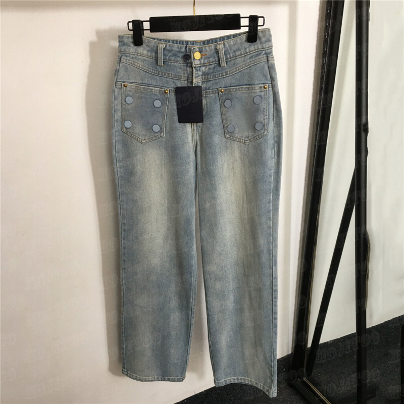Women's Jeans Classic Print Denim Pants Women Designer Jeans Long Pant High Street Hip Hop Trousers Jean For Lady