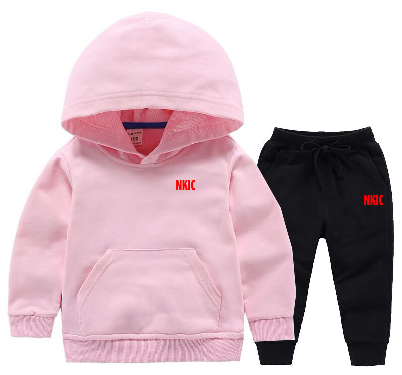 Spring Autumn Boys Girls Casual Fashion Print Pullover Long Sleeve Hoodie Tops Pants Brand Tracksuit Children's Clothes 2-13 Years-image-1108453171
