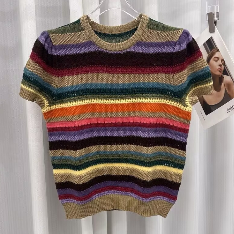 (go off picture not the description) High Quality Old Money Style Sweaters for Women Fashion Designer Knitted Sweatshirts with V-neck Gifts 25335 24