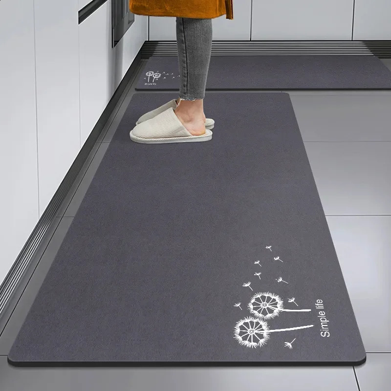 Slip Absorbent Kitchen Mat Quick Drying Living Room Carpet High Quality Absorbent Anti Fall Rugs Anti Oil Stain Floor Mats 240731
