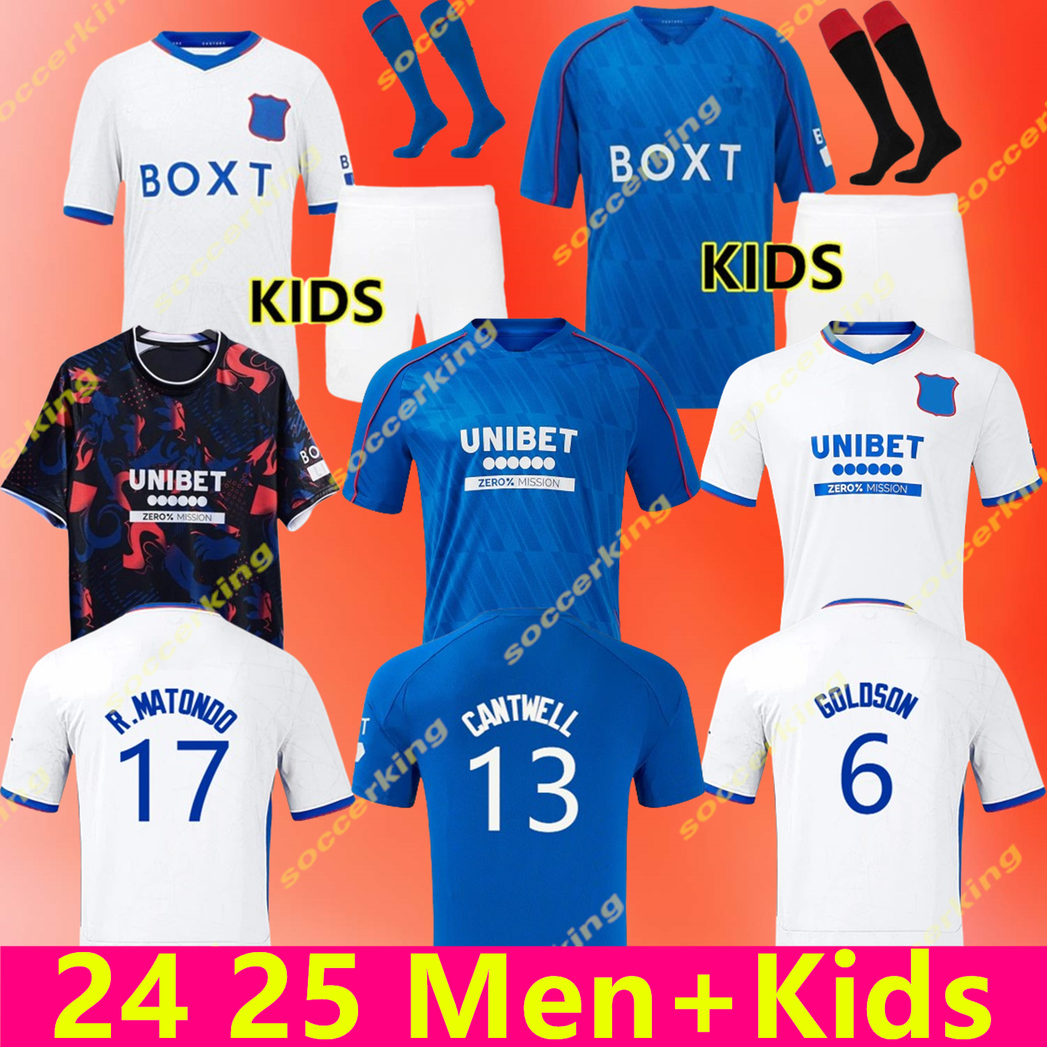 24 25 Rangers Soccer Jerseys 2024 2025 Away Glasgow COLAK ROOFE LUNDSTRAM HAGI BARKER MORELOS TAVERNIER KENT TILLMAN FC FASHION JR Football Shirt-image-958172683