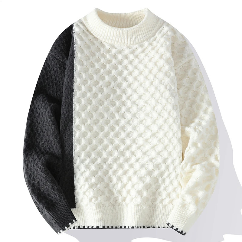 Hommes automne japon harajuku pull vintage tricoté pour hommes rochers rock hop moelle