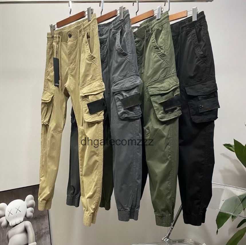 Mens Pants Stones Pants Cargo Pants Vintage Designer Big Pocket Overalls Trousers Track fashion brand Leggings Long mens stone Sports Pants-image-913104940