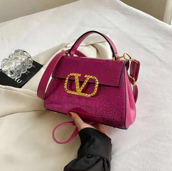 Handbag 85% Top Designer Fashion Simple Womens Bag Crossbody New Fashion Trend Small Square Simplified Crocodile Pattern Handheld Shoulder Bag-image-958771006