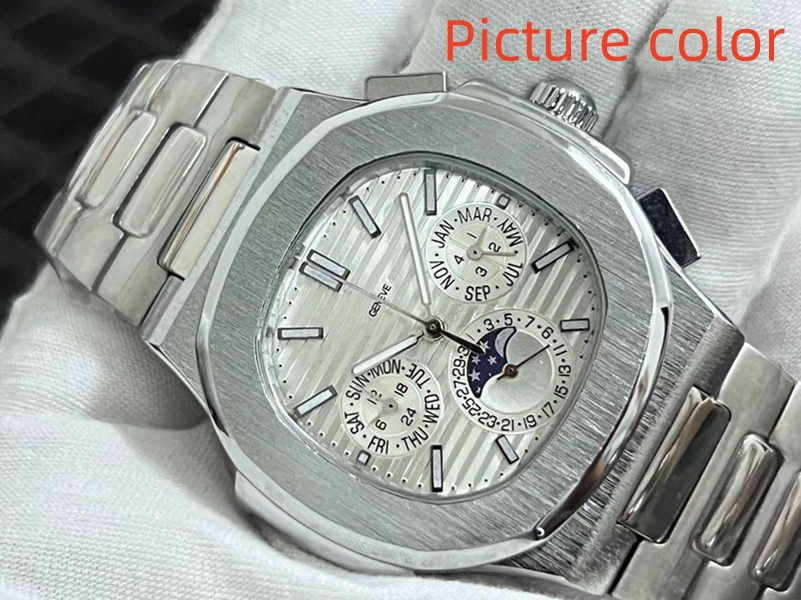 Pate Wrist Watches for 2026 Mens Watches Six needles All dials work Quartz Watch High Quality Top Luxury Brand Chronograph Clock Naut Fashion Steel