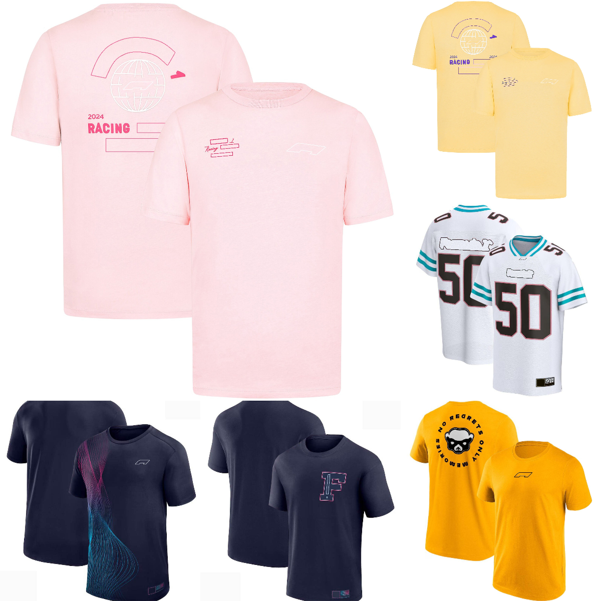 2024 F1 T-shirt Formule 1 Tee Polo Fans de course de course Jersey Tops Summer Sports Marque Men de femme T-shirts