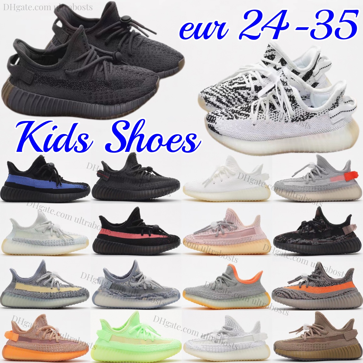 Chaussures pour enfants Running Boys Girls Sneakers Toddler Trainers Enfants Sport extérieur noir blanc rouge terre noyau rose Glow Footwear