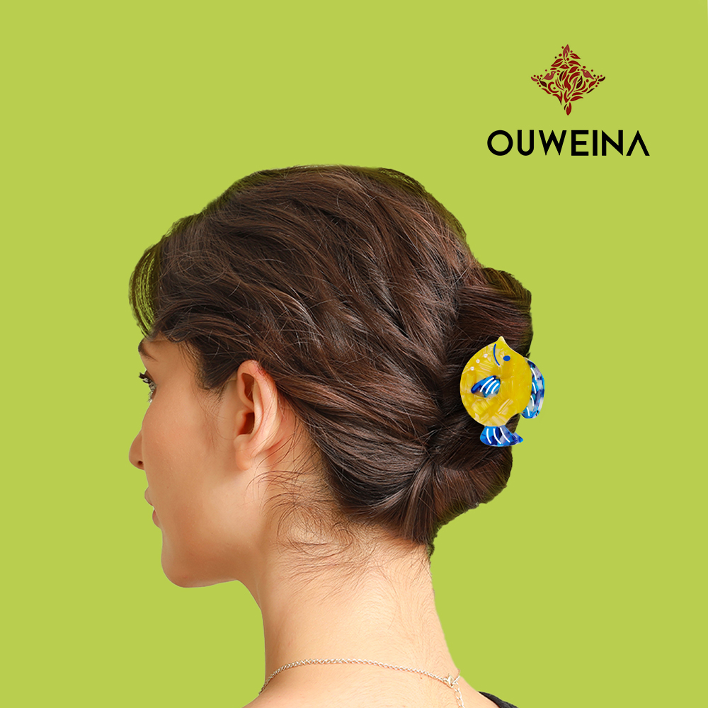 Cute grab clip medium blue acetate hair clips female back of the head plate hair grab shark clip hair card headdresses-image-1048034991