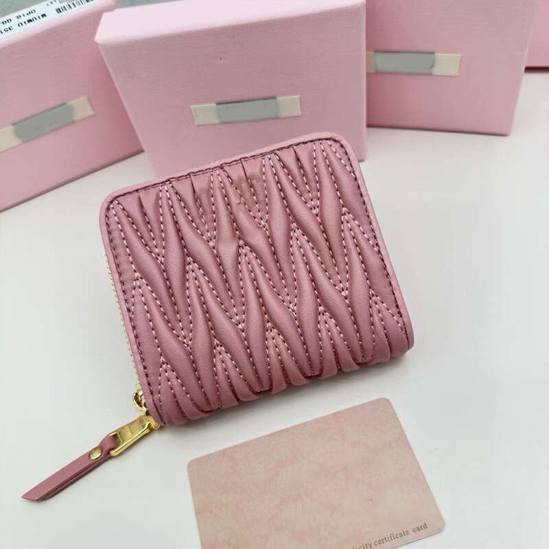 Designer Card Holders Women Mini Wallet Genuine Leather Luxury Soft Sheep Leather Coin Pocket Ladies Purse Credit Cards Holder