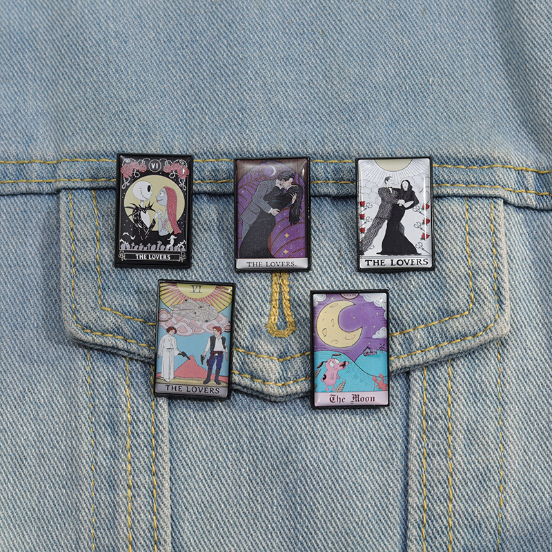halloween tarot night christmas enamel pin Cute Anime Movies Games Hard Enamel Pins Collect Metal Cartoon Brooch Backpack Hat Bag Collar Lapel Ba-image-958958365