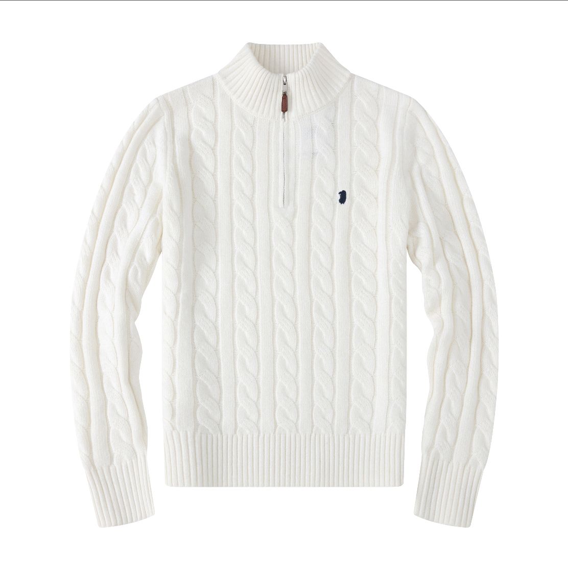 Mens polo Sweaters Autumn Wool Casual Small Horser Pull Half Polos Chandail Cardigan Jackets Winter Warm Long Sleeve Sweater Pullover Women Warm Hoo
