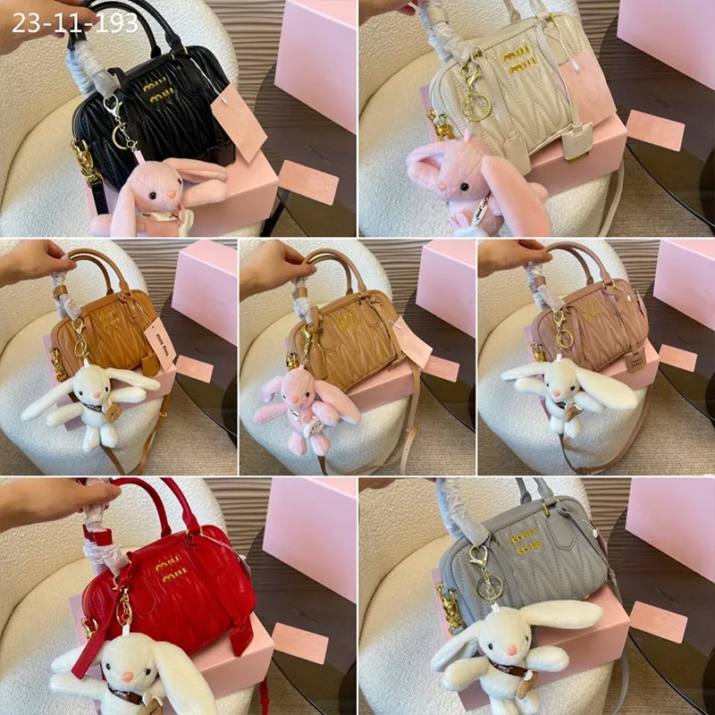 10A Miui Wander épaule Matelasse Bowling Tote Designer Sac pour femmes en cuir de femme
