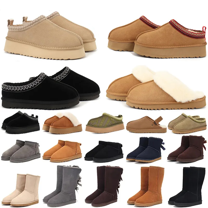 Designer boots women shoes fur slides sandals slippers luxury womens platform boots ultra mini ankle knee short goldenstar clog fur slide winter