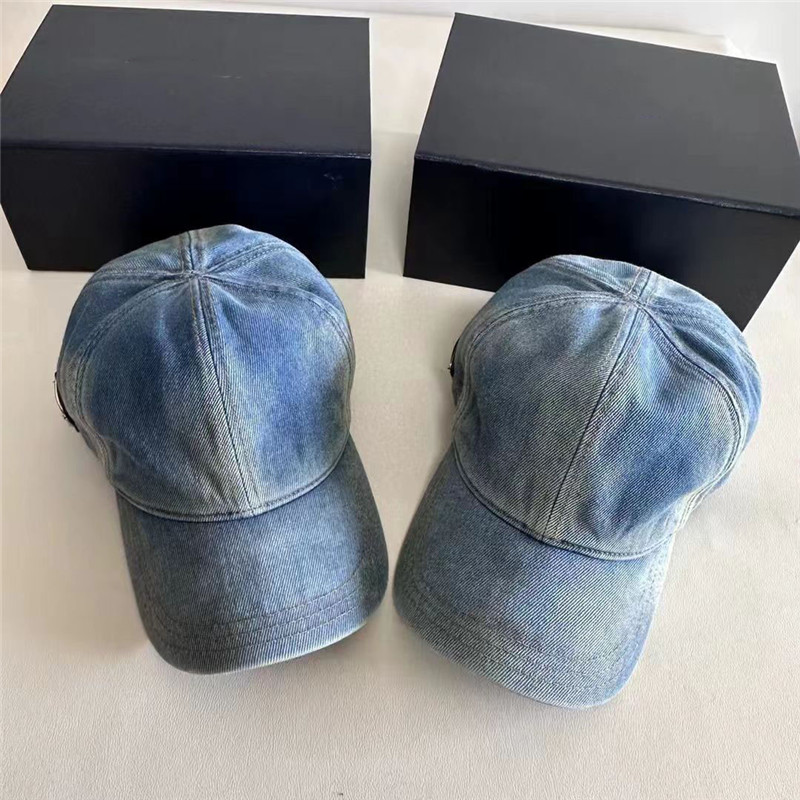 New Spring Summer women Baseball Hat Tie Dyed Denim Duck Tongue Hat Outdoor Travel Sunshade Hat Couple Hat Trendy and Versatile-image-959265112
