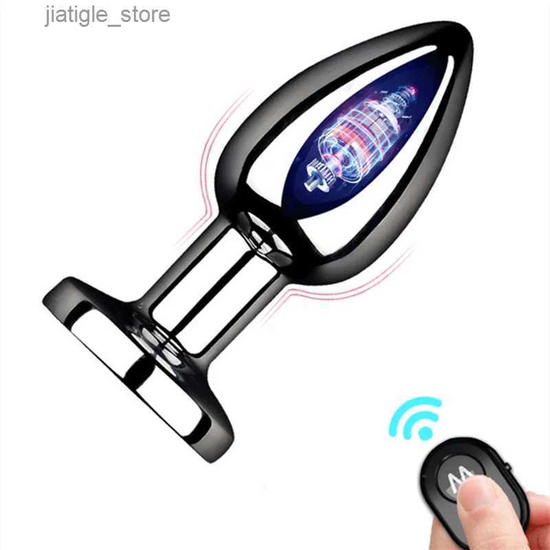 Other Health Beauty Items 10 wireless remote-controlled metal anal plug vibrators suitable for women men and masturbating toys Y240402-image-960794427