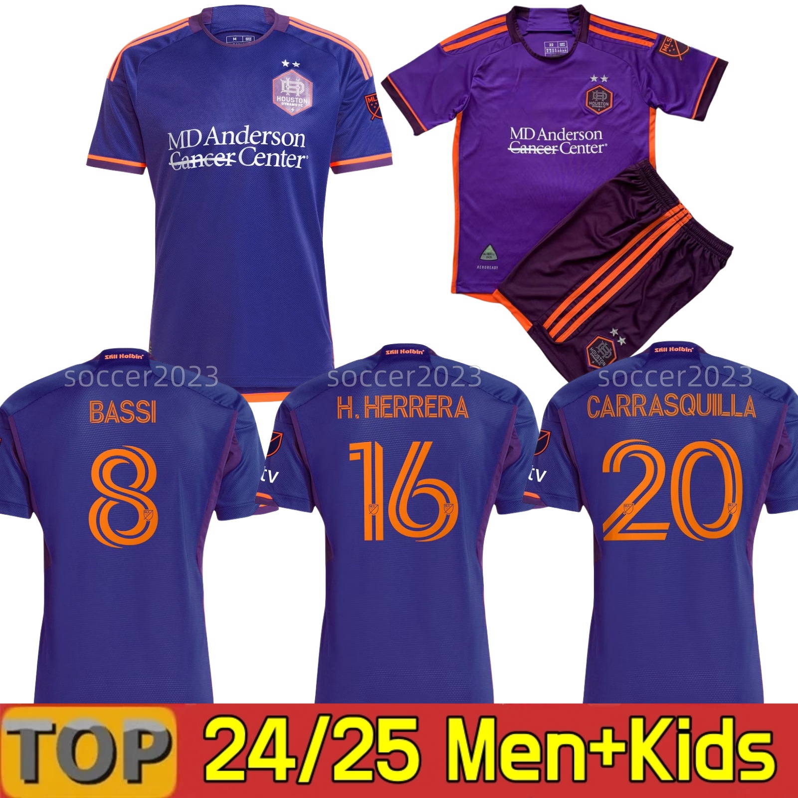 2024 Houston Dynamo Soccer Jerseys FERREIRA 24 25 Fans Player Version H. HERRERA BAIRD ARTUR FRANCO BASSI MLS Maillot de football AVILA HADEBE Je