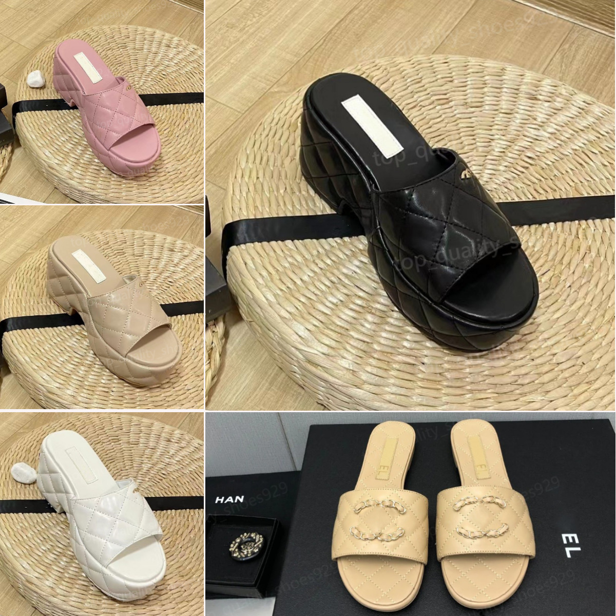 Designer sandale new style sandals platform Slides womens Macaron thick bottom non-slip soft bottom fashion house slipper women wear beach flip-f-image-959316374