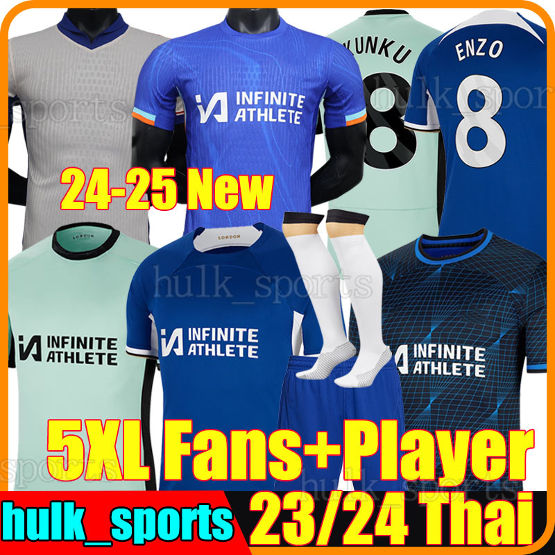 5XL CFC Soccer Jerseys 23/24 ENZO NKUNKU MUDRYK STERLING PALMER CAICEDO Cucurella Chukwuemeka MADUEKE FOFANA men kids Kits sock fans player version football shirt 