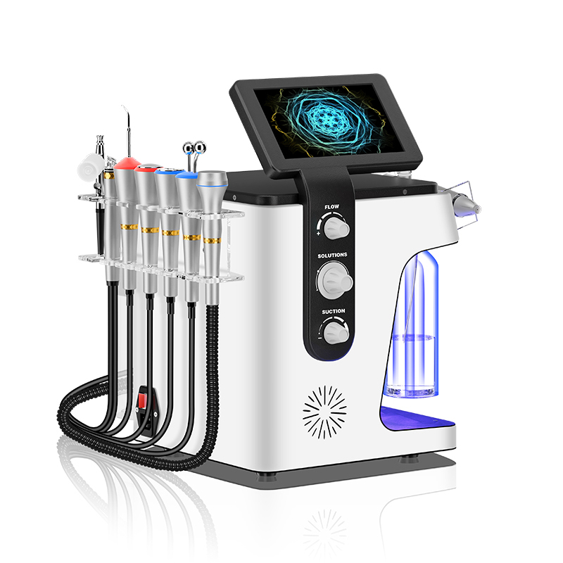 M29 8 In 1 Hydra Ultimate Facial Microdermabrasion Face Massager Ultrasound Skin Repairing Oxygen Jet Aqua Peeling Blackhead Acne Treatment Machin