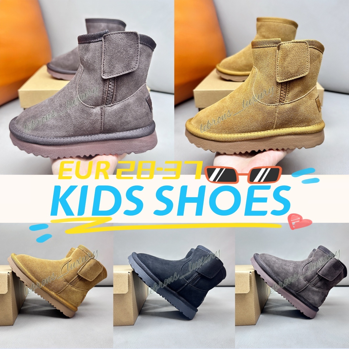 kids shoes Classic mini Australia snow boots girl boy designer youth children warm boot winter size 28-37-image-938191574