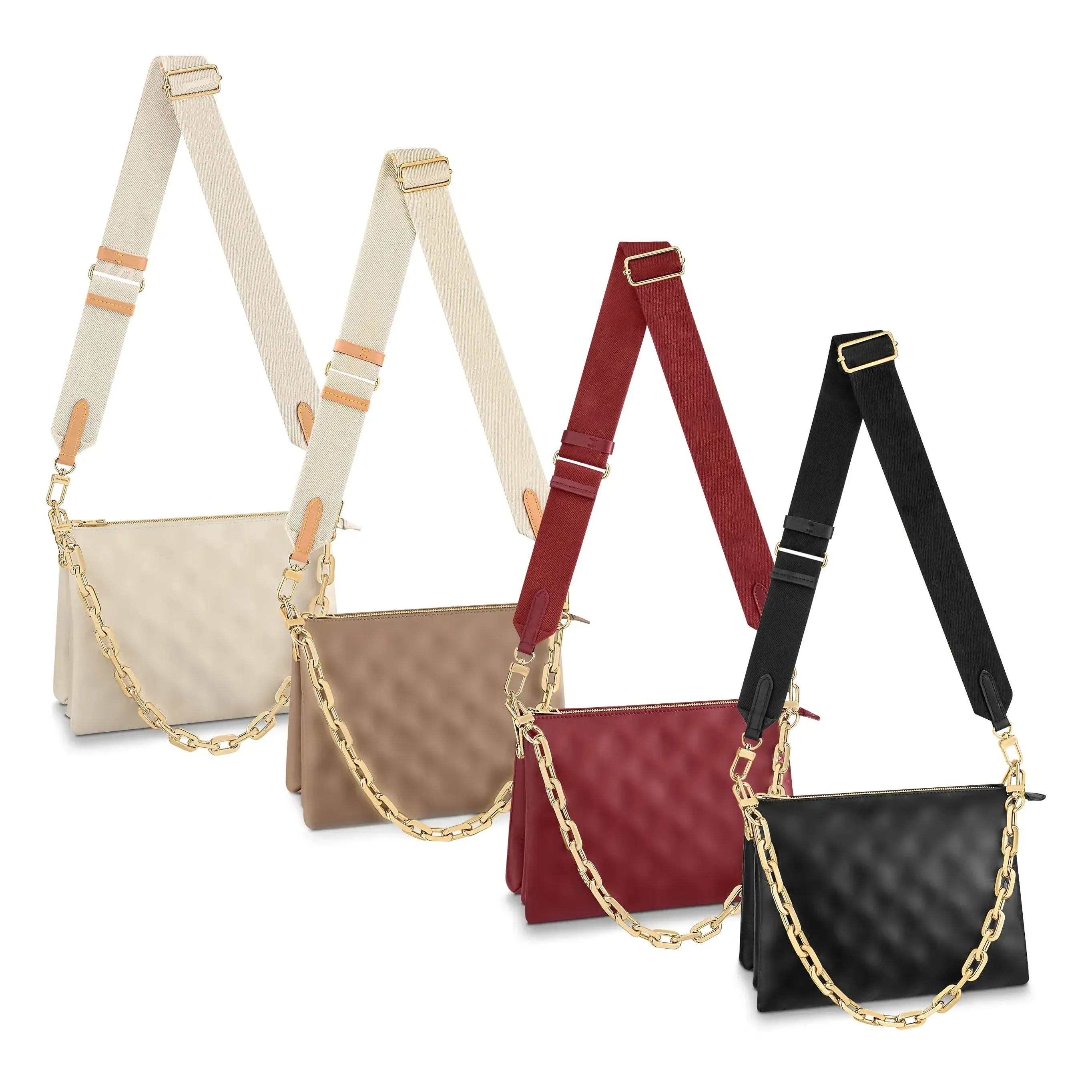 Luxury Designer Coussin Bag Women Embossed Shoulder Bags Fluffy Sheepskin Leather Chain CrossBody Denim Handbag Lady Totes Messenger Purse-image-842672439