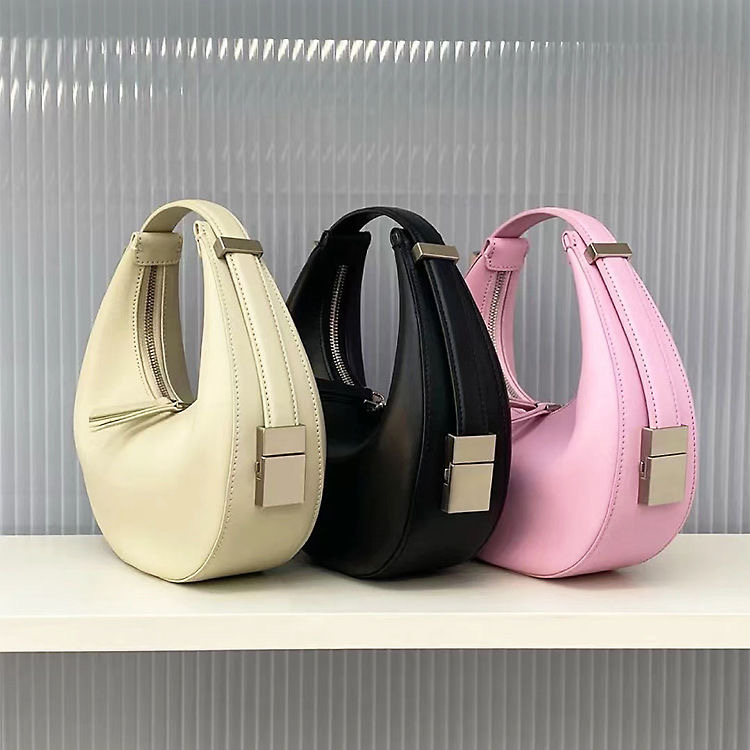 Luxury designer bag women's handbag hobo crescent bag tote bag single shoulder bag leather crossbody bag-image-945222908