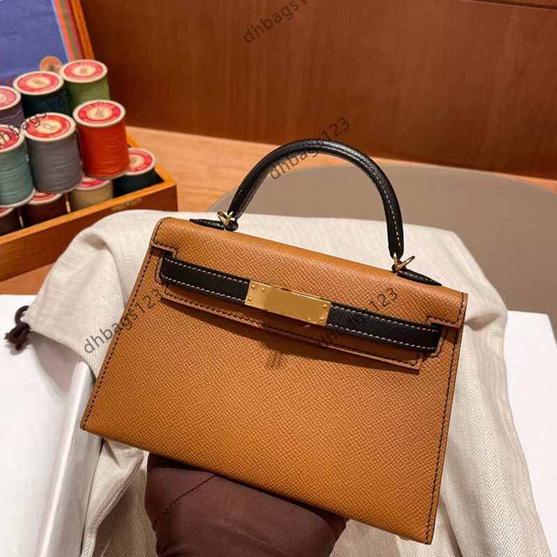 10a Crossbody Designer Bag red leather bag mini lady bag womens bag small bag mirror quality bag Plain black hasp 19cm women Purely handmade mini-image-959656604