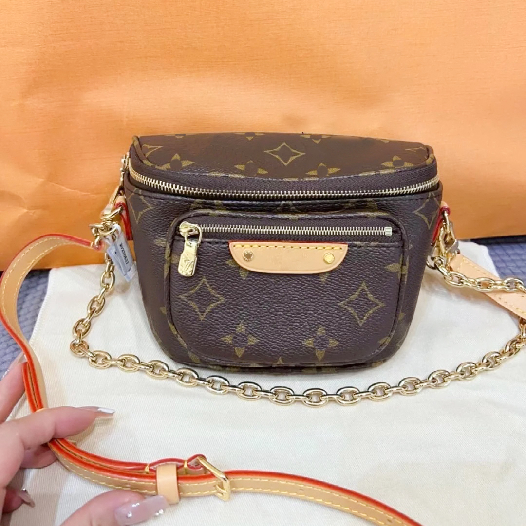 M82335 Mini bumbag belt chest bag M82208 Luxurys Womens tote handbag clutch Waist bag Mens fanny pack pink Designer pochette crossbody flower Leather shoulder bags 